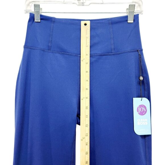 Joy Clean Boss Blue High-Waisted Flare Leg Pants Size S - Picture 12 of 12
